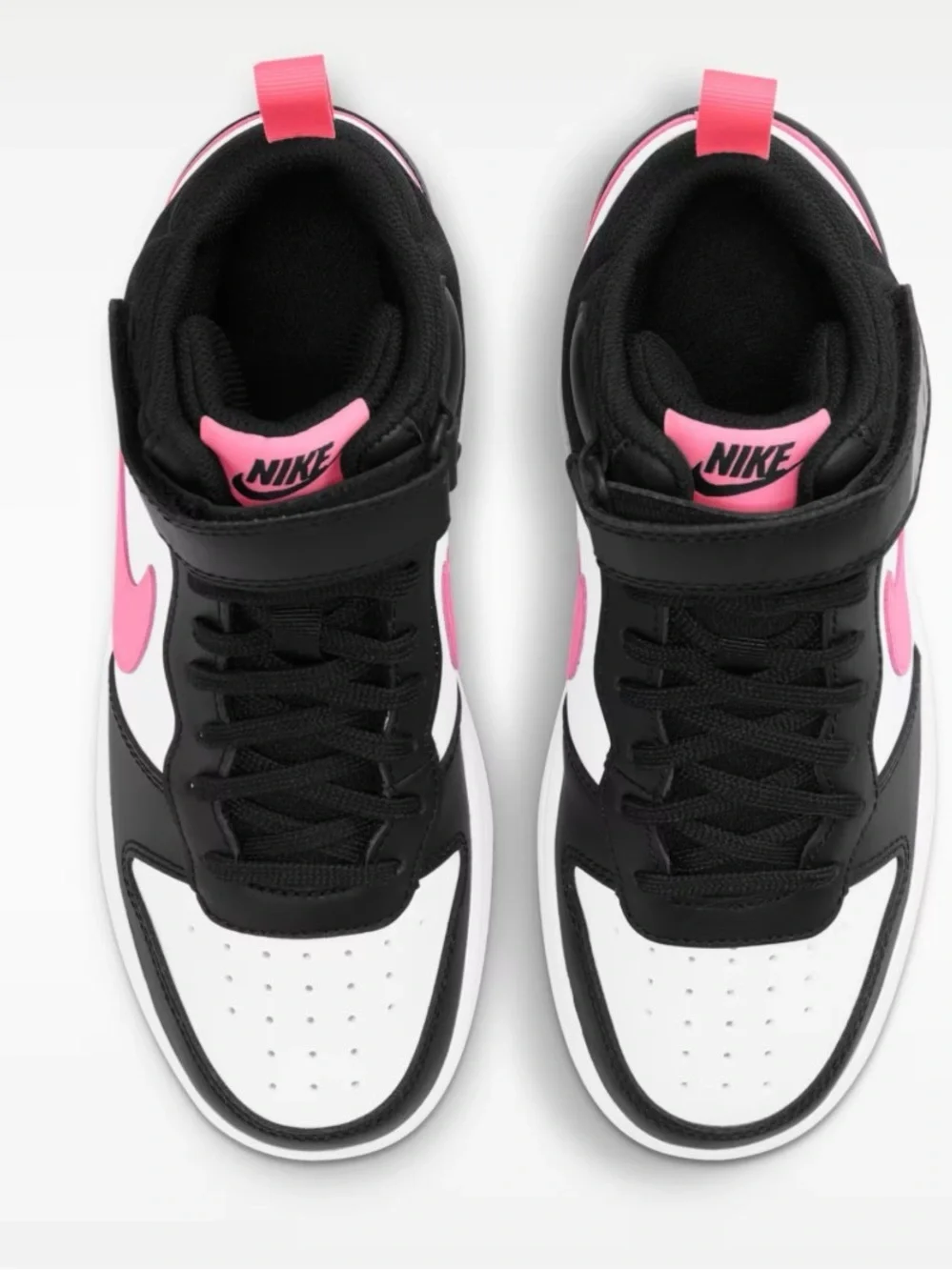 Nike 6y big kids  Mid-Top Sneaker in Black, White & Pink
